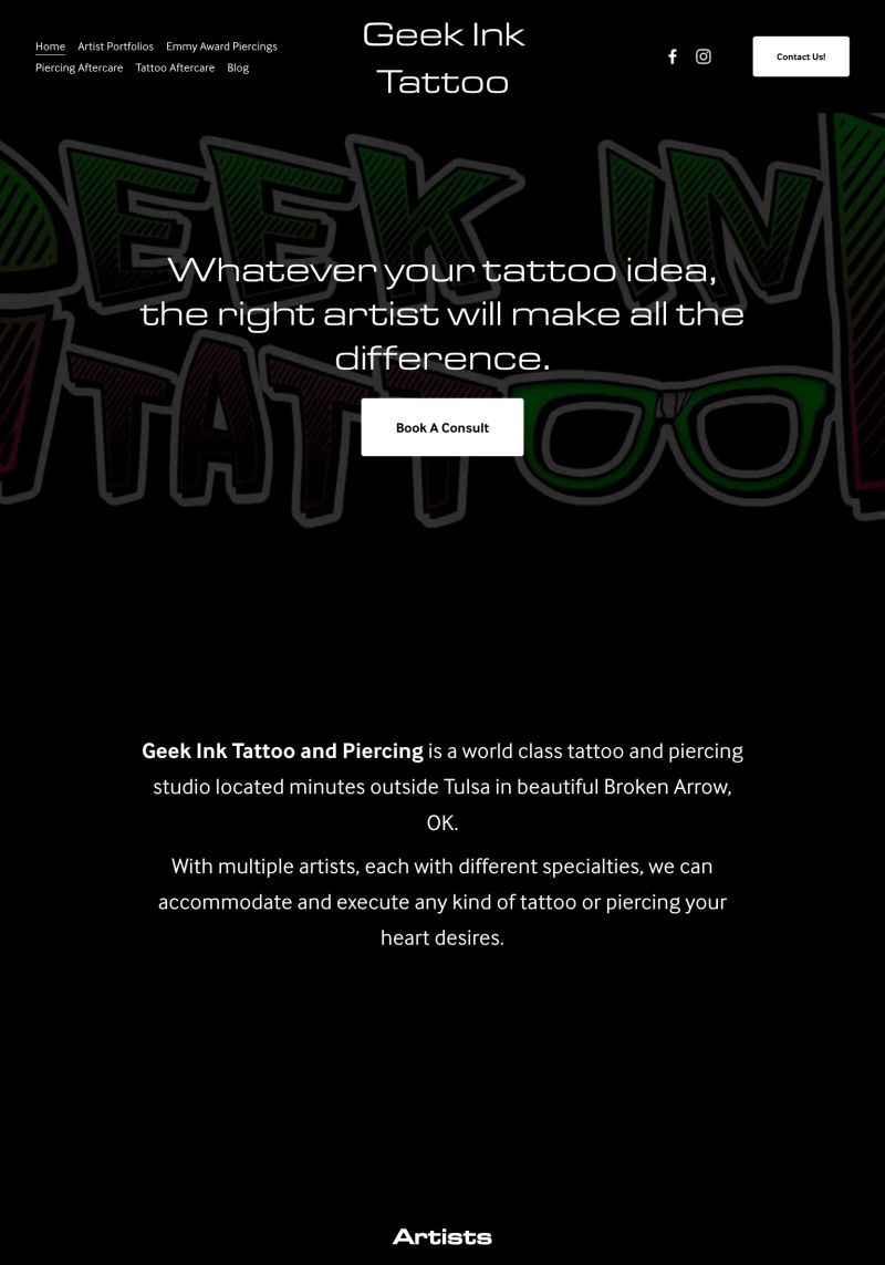 Geek Ink Tattoo screenshot