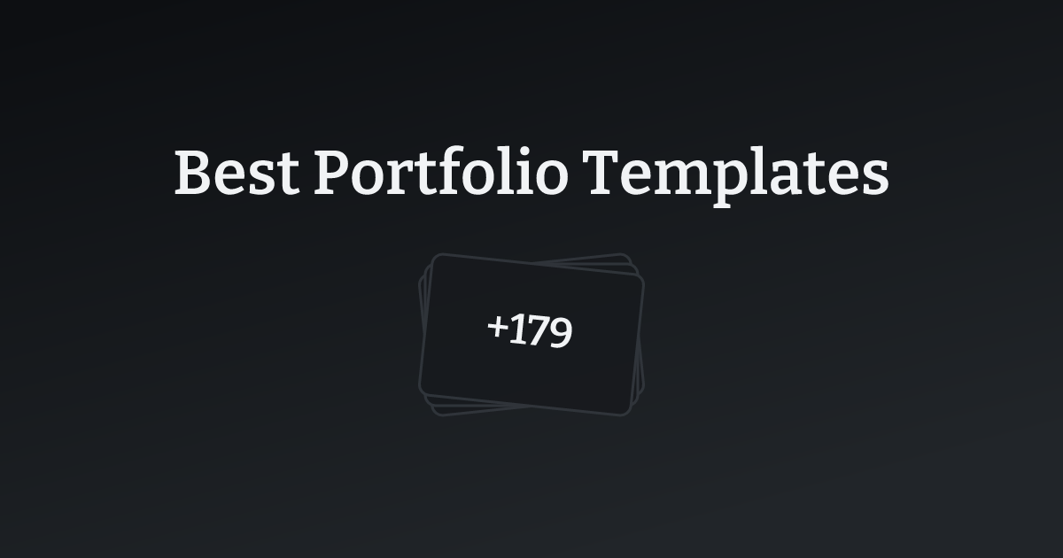 Best Portfolio Templates with count
