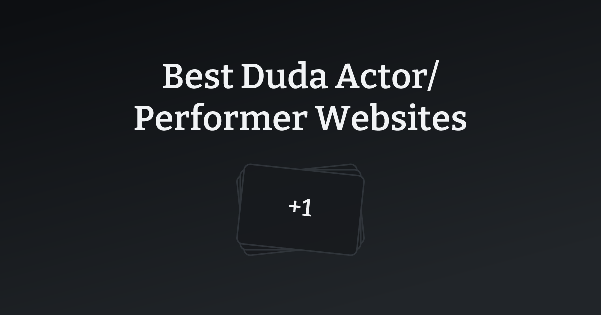 Best Duda Actor/Performer Websites with count