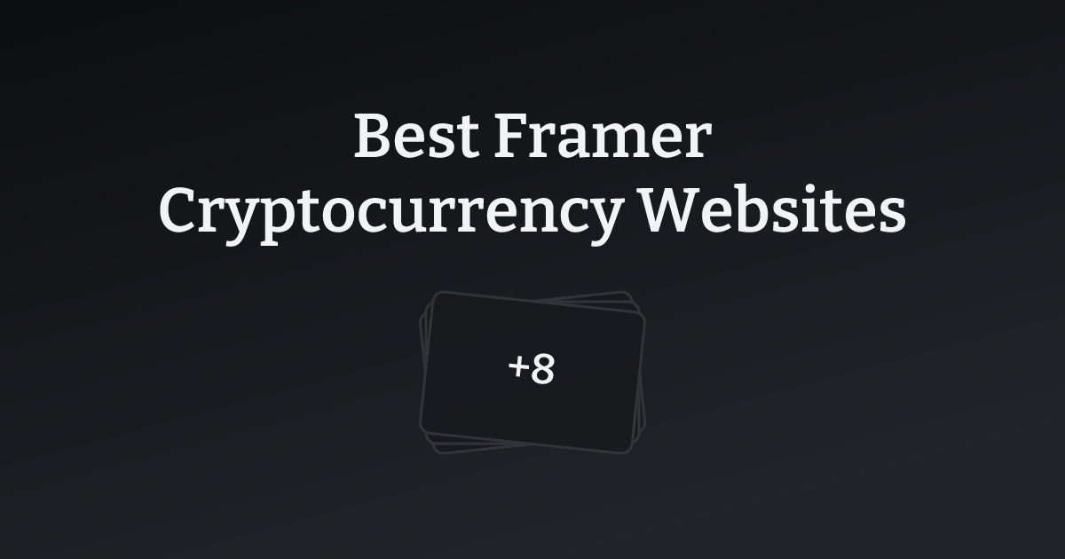 Best Framer Cryptocurrency Websites with count