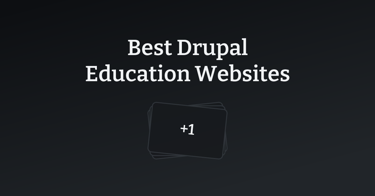 Best Drupal Education Websites with count