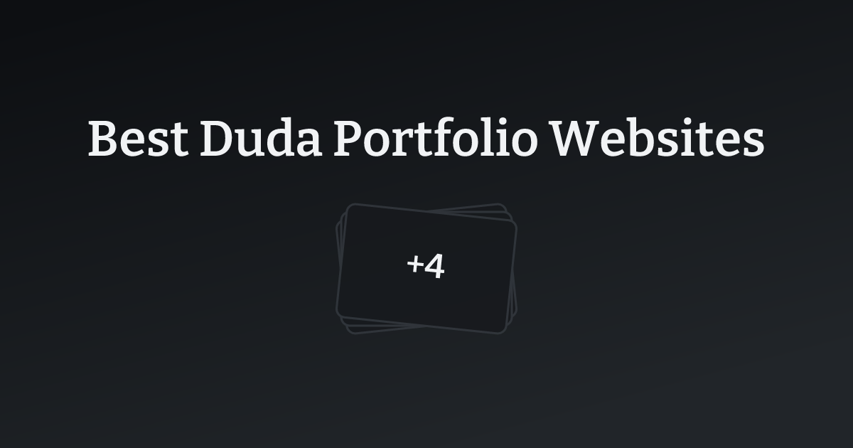 Best Duda Portfolio Websites with count
