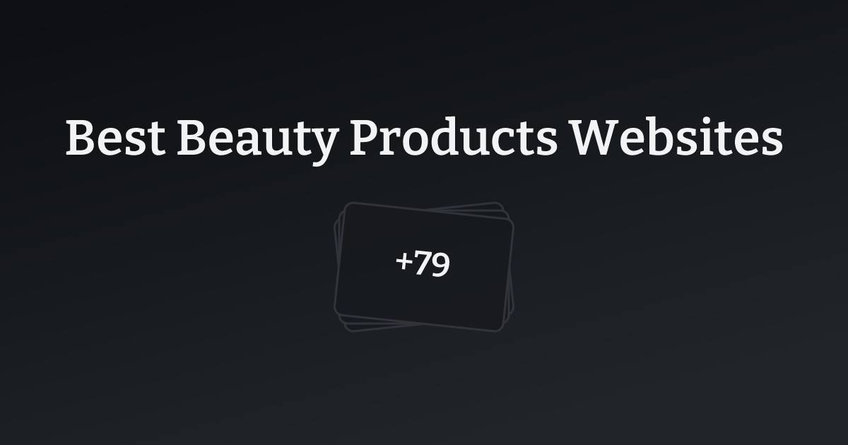 Best Beauty Products Websites with count