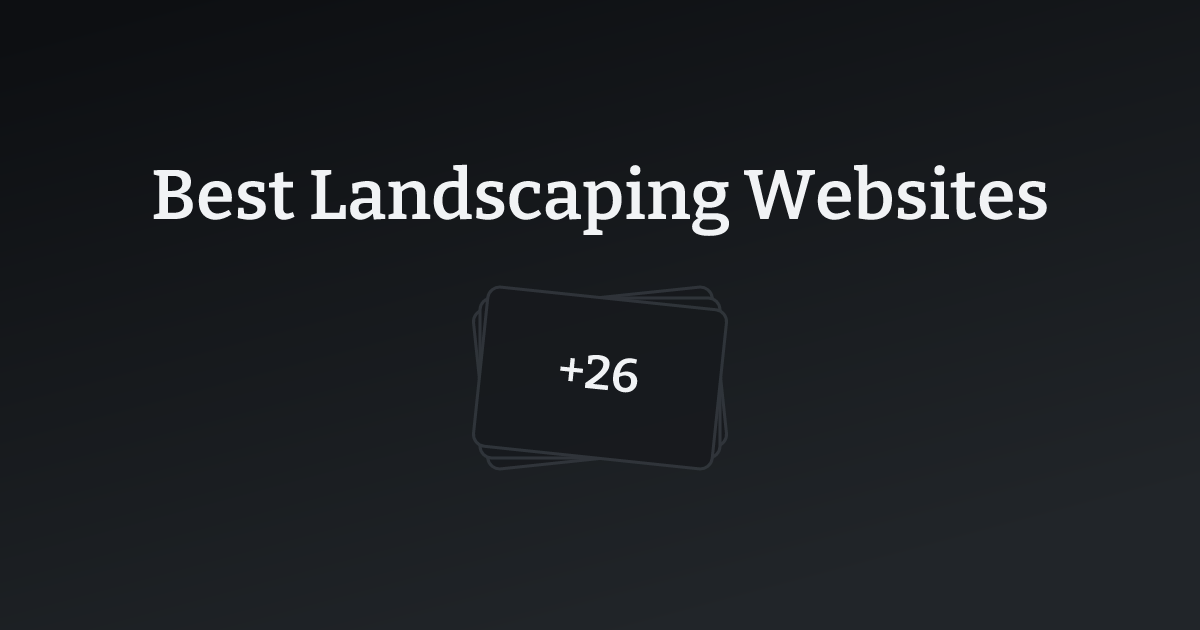 Best Landscaping Websites with count