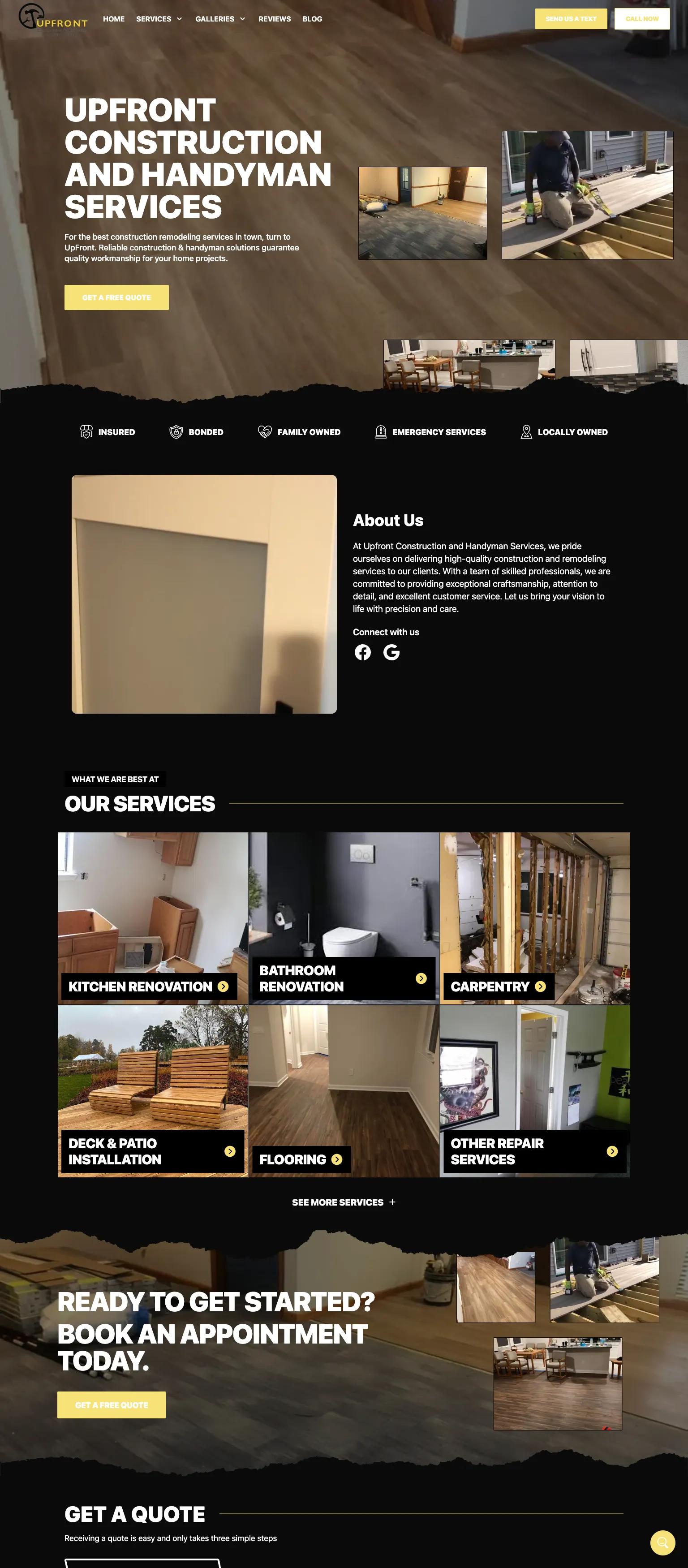 Upfront Construction and Handyman Services screenshot