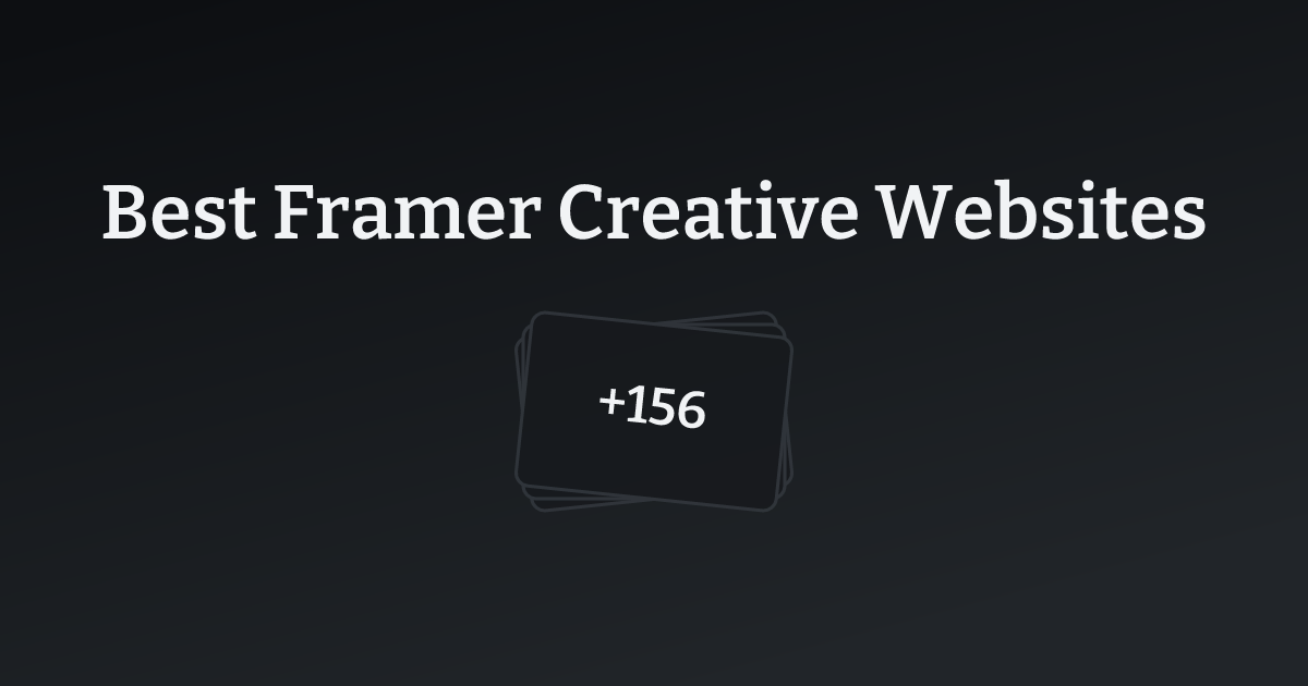 Best Framer Creative Websites with count