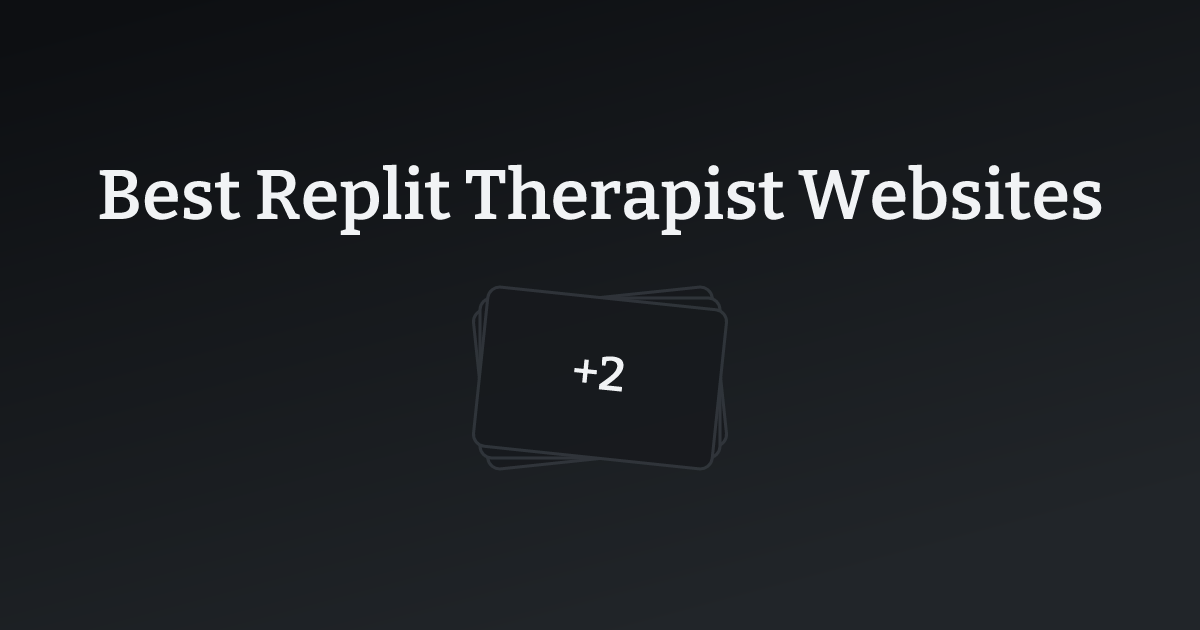 Best Replit Therapist Websites with count