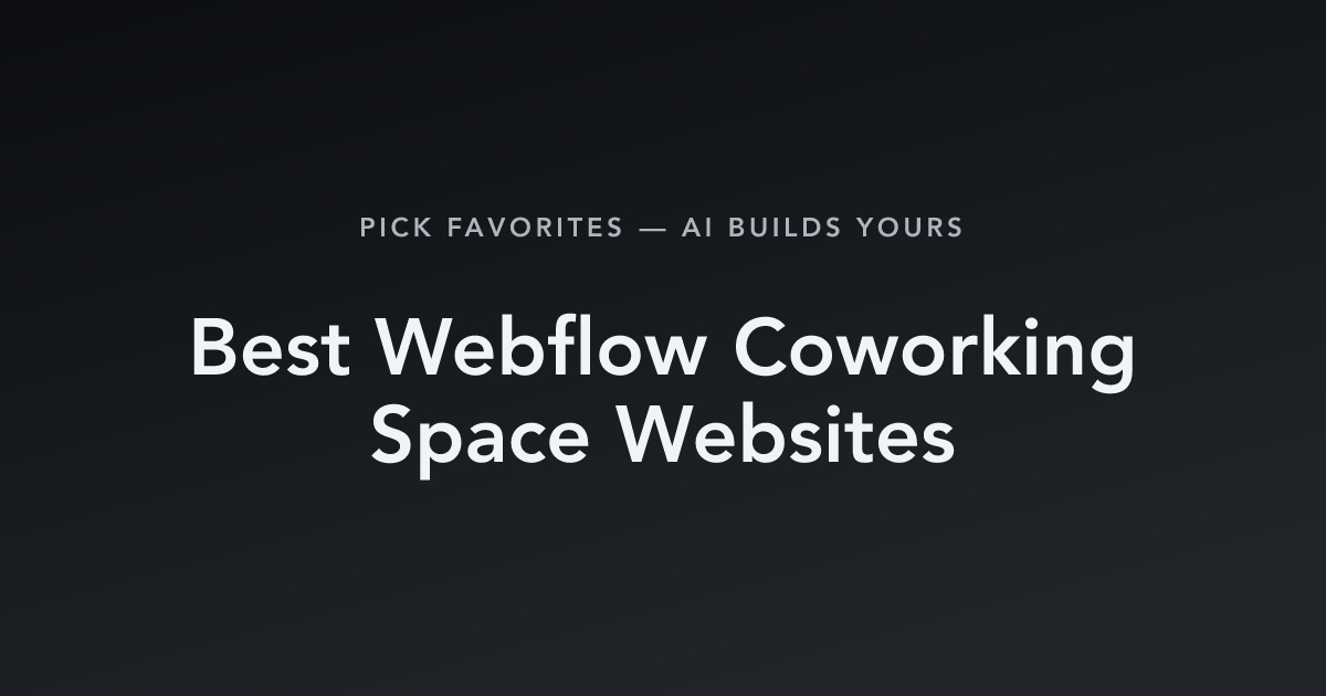 Best Webflow Coworking Space Websites with count