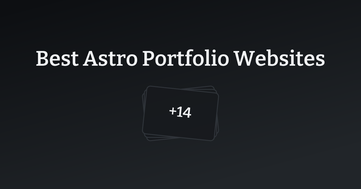 Best Astro Portfolio Websites with count