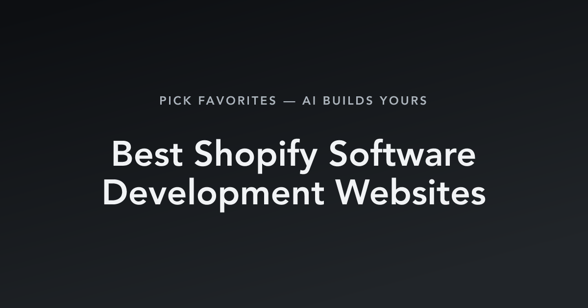 Best Shopify Software Development Websites with count