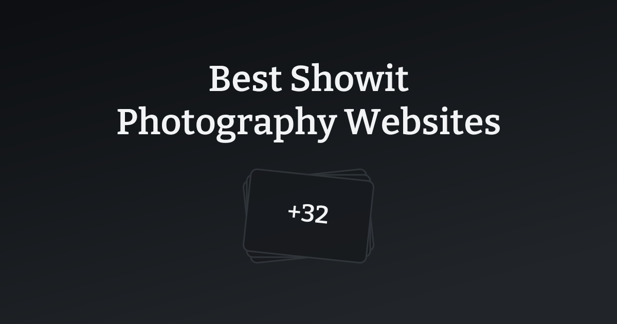 Best Showit Photography Websites with count