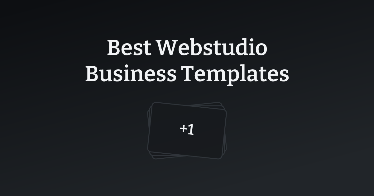 Best Webstudio Business Templates with count