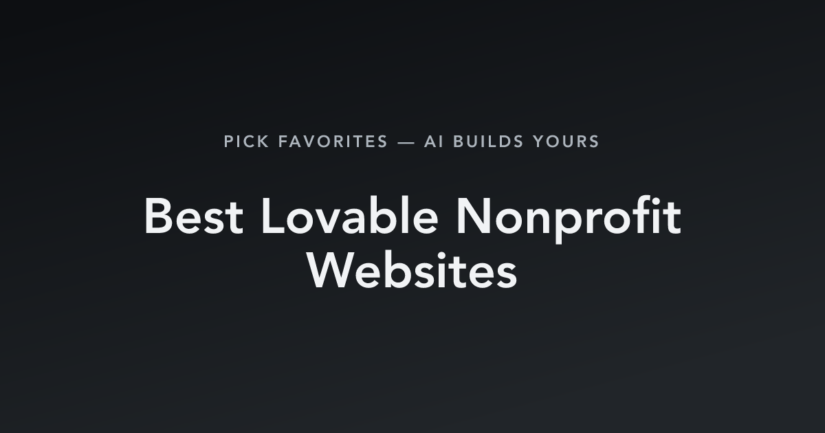 Best Lovable Nonprofit Websites with count