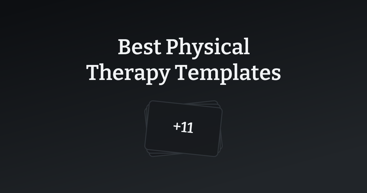 Best Physical Therapy Templates with count