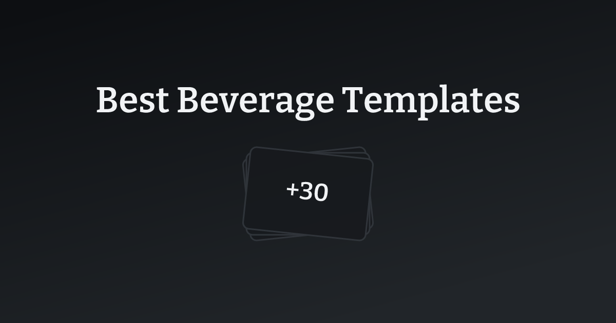 Best Beverage Templates with count