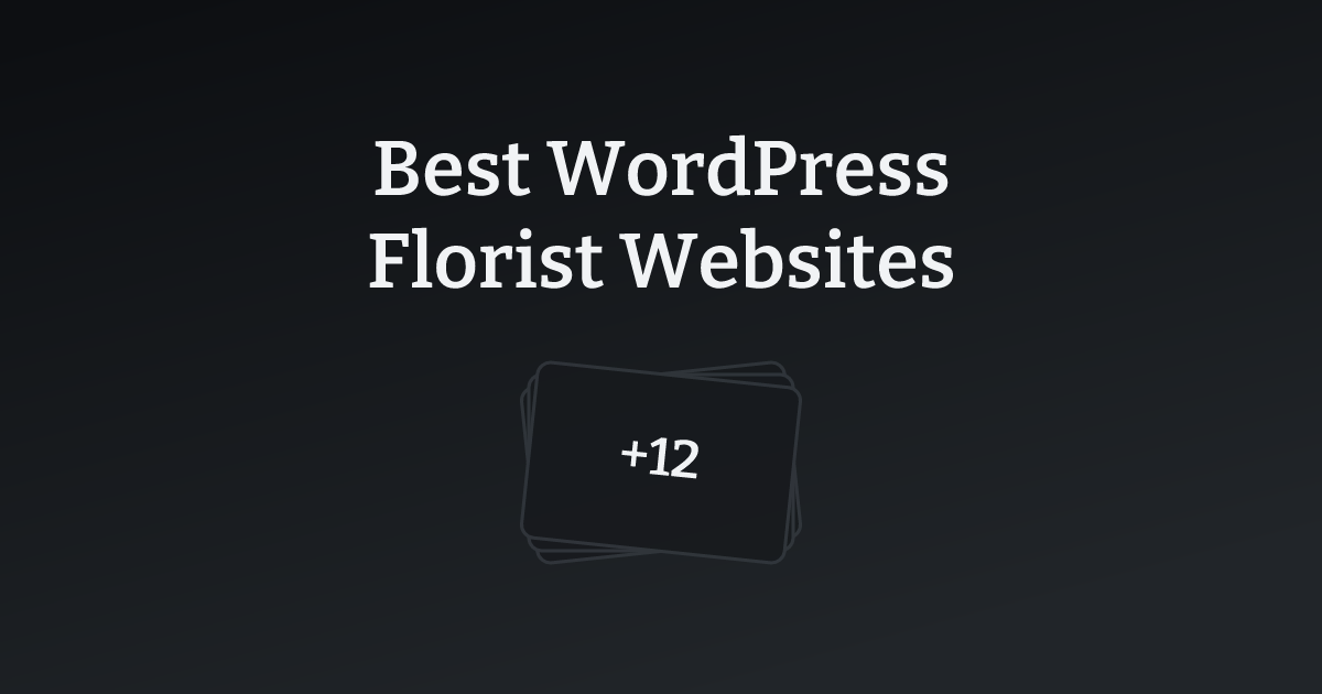 Best WordPress Florist Websites with count
