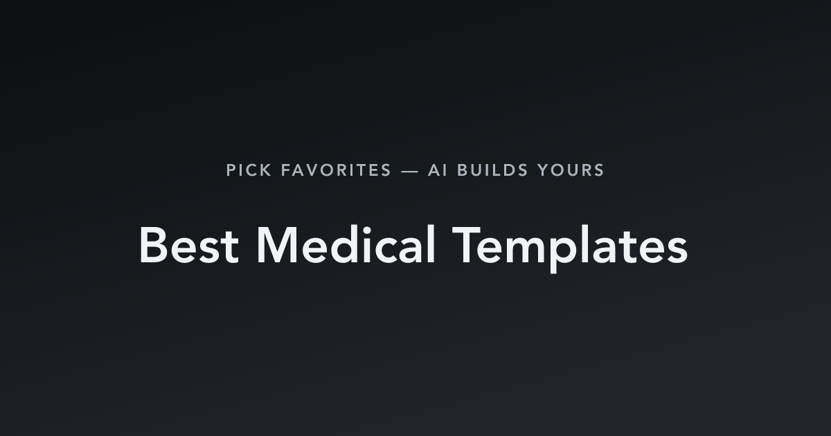 Best Medical Templates with count