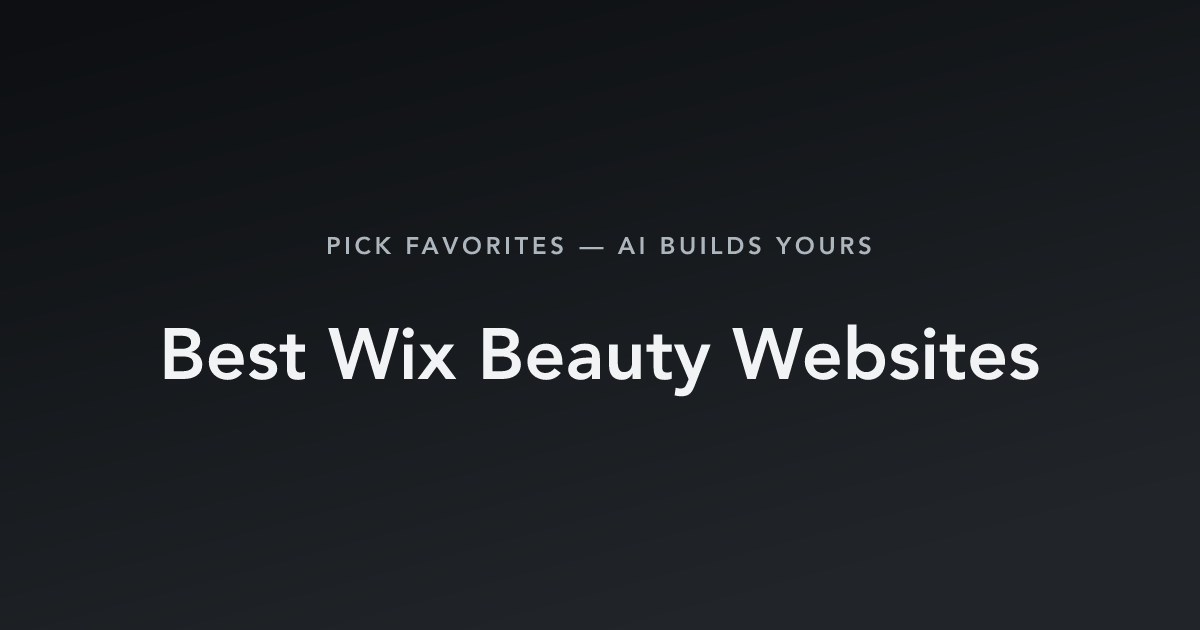 Best Wix Beauty Websites with count