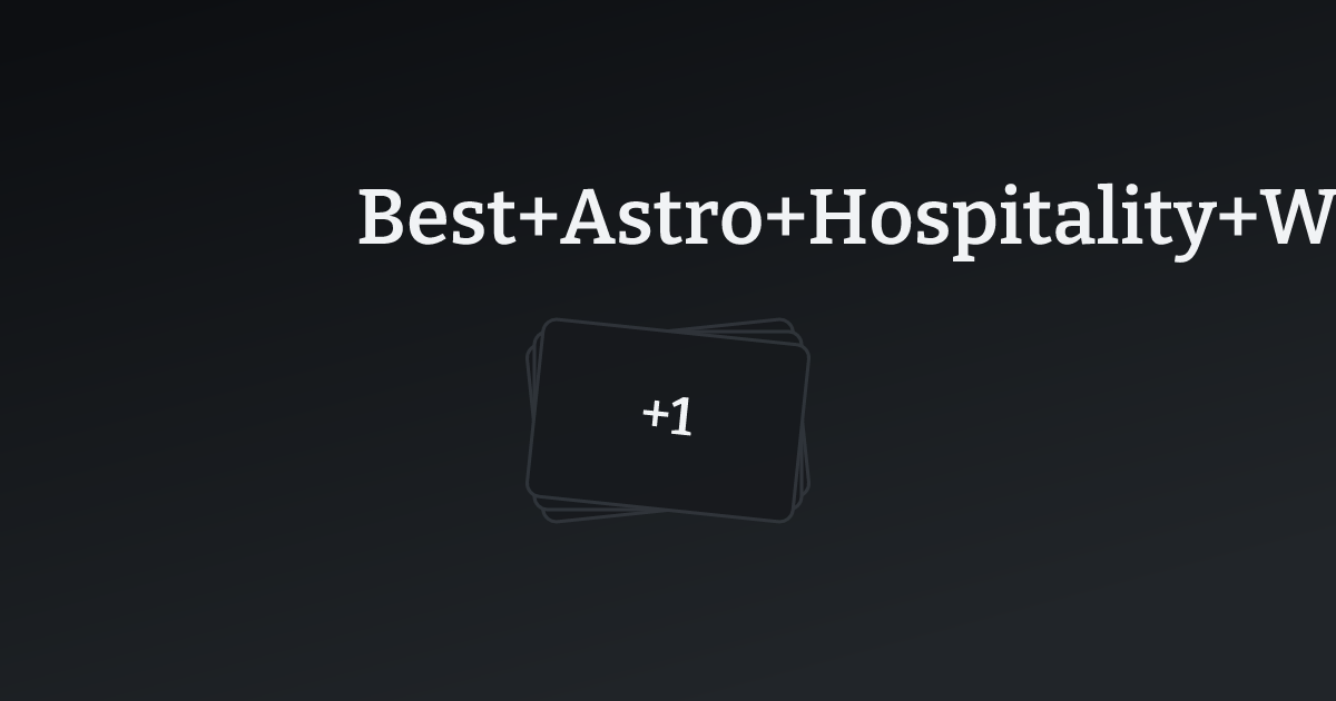 Best Astro Hospitality Websites with count