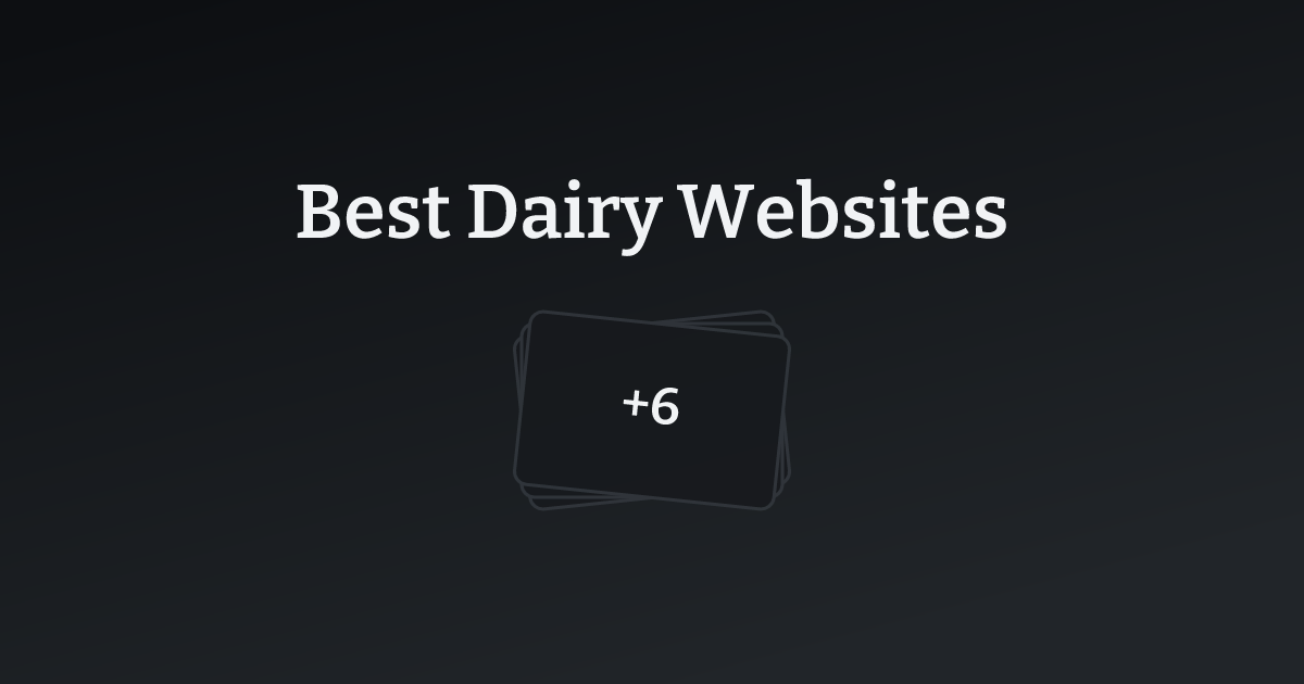 Best Dairy Websites with count
