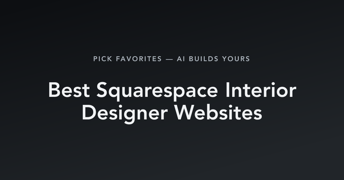 Best Squarespace Interior Designer Websites with count