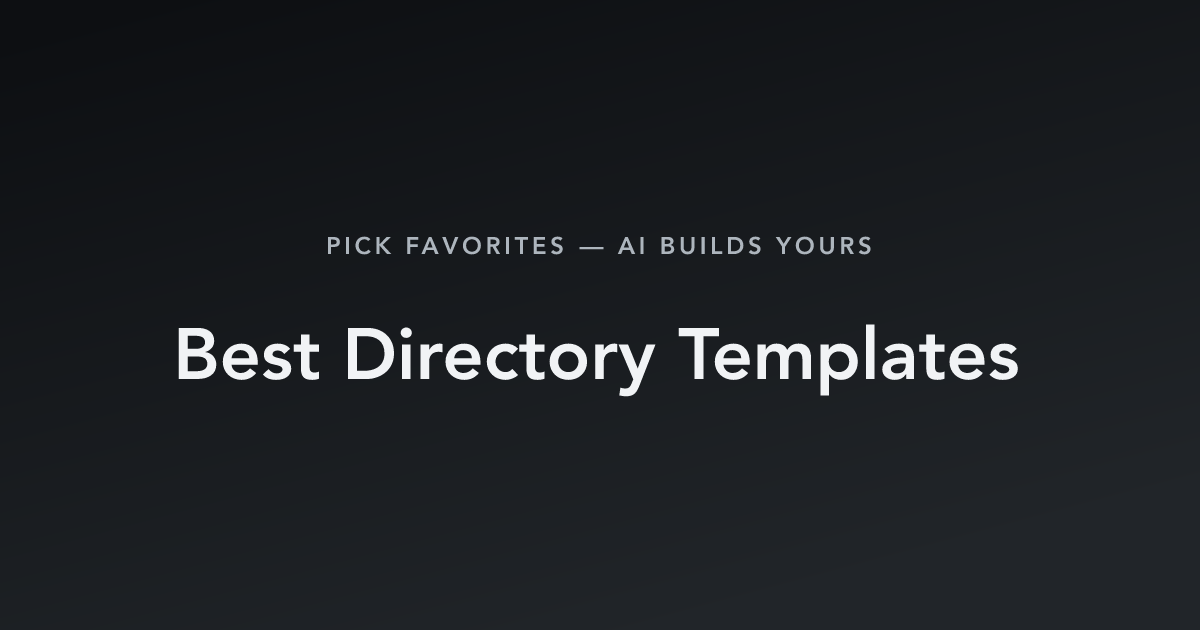 Best Directory Templates with count