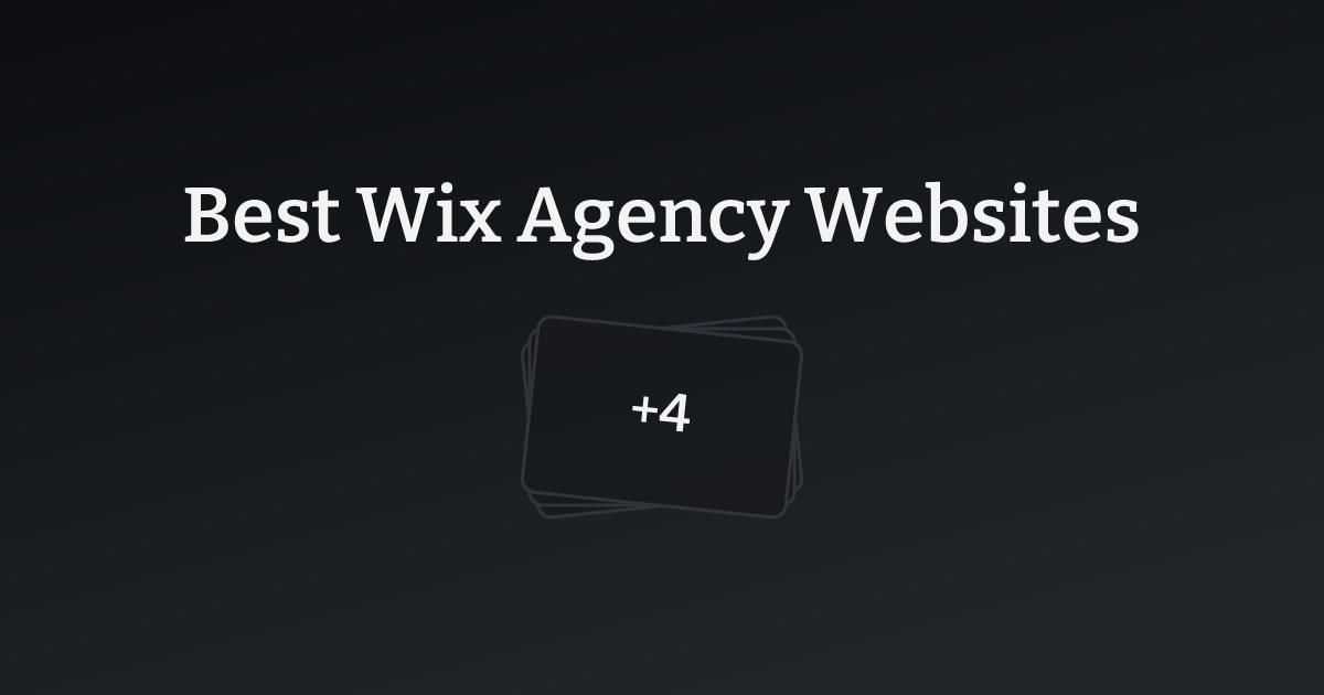 Best Wix Agency Websites with count