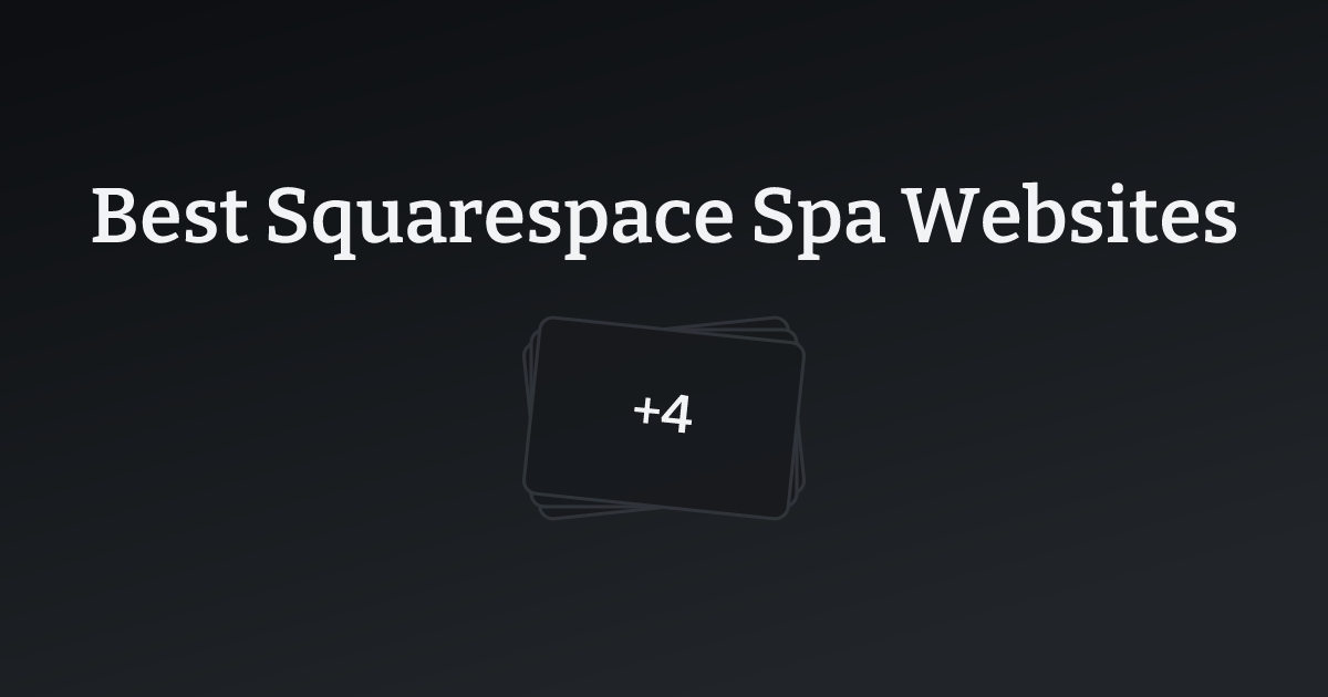Best Squarespace Spa Websites with count