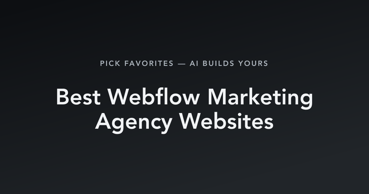 Best Webflow Marketing Agency Websites with count