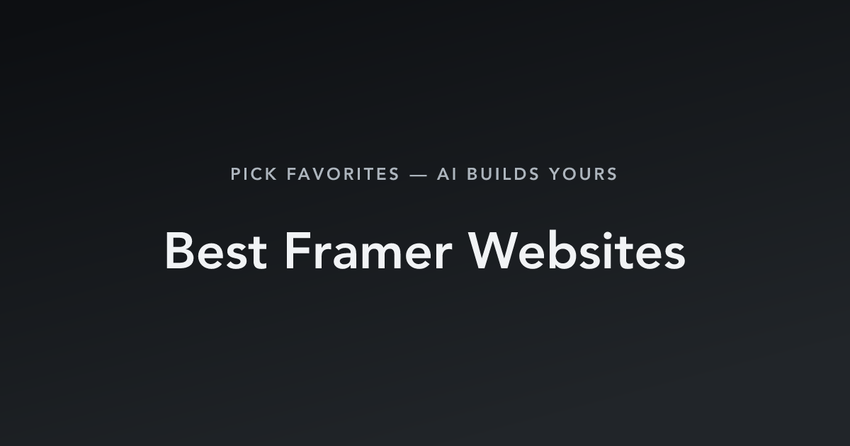 Best Framer Websites with count