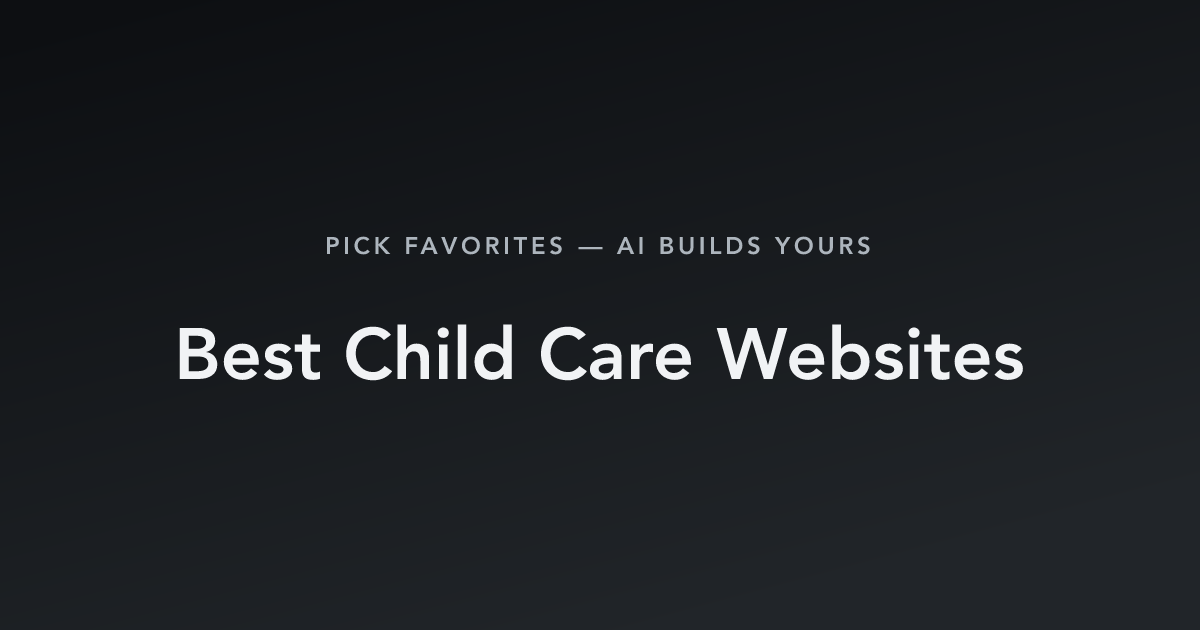 Best Child Care Websites with count