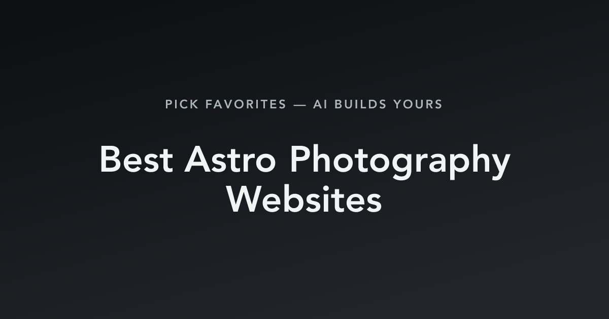 Best Astro Photography Websites with count