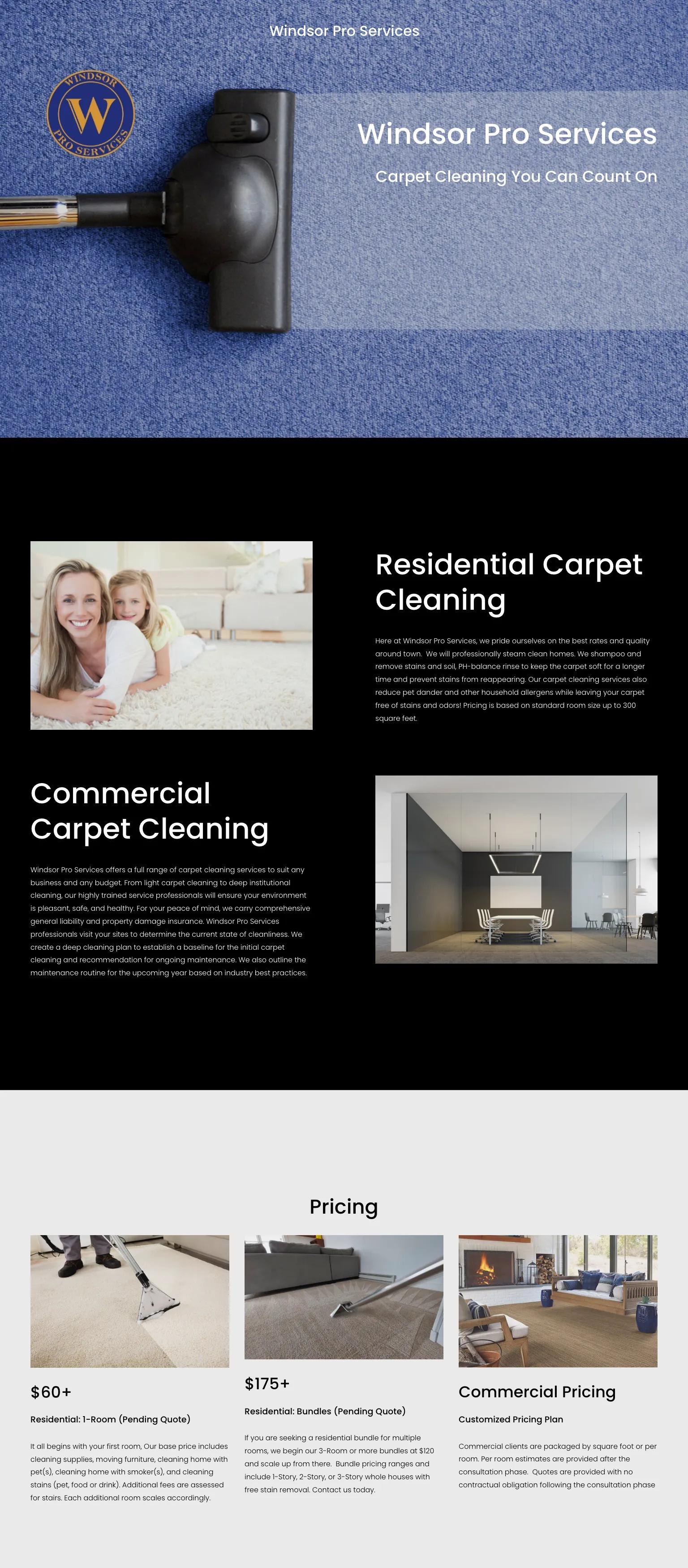 Windsor Pro Services screenshot