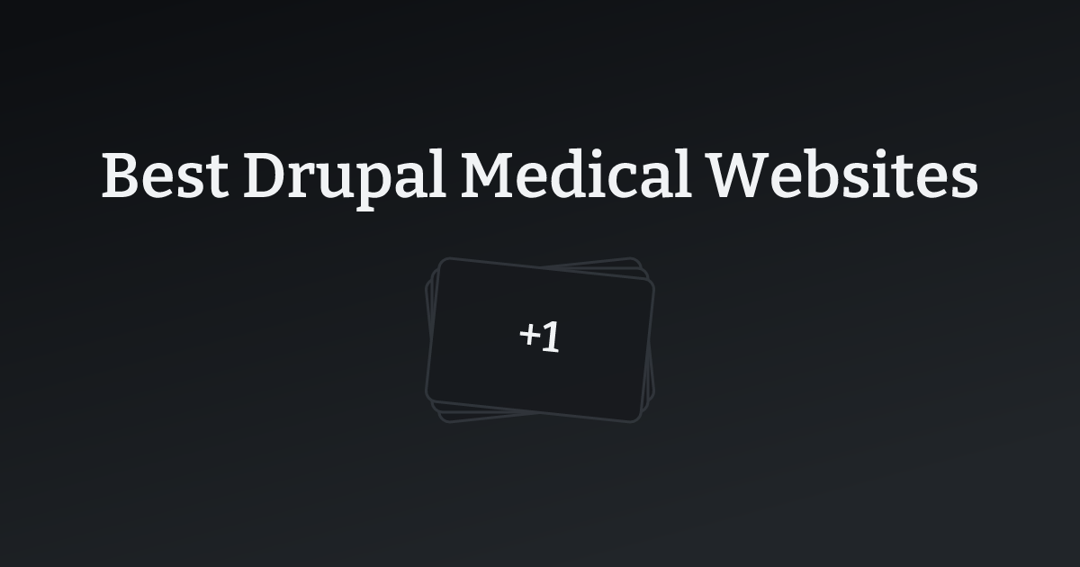 Best Drupal Medical Websites with count