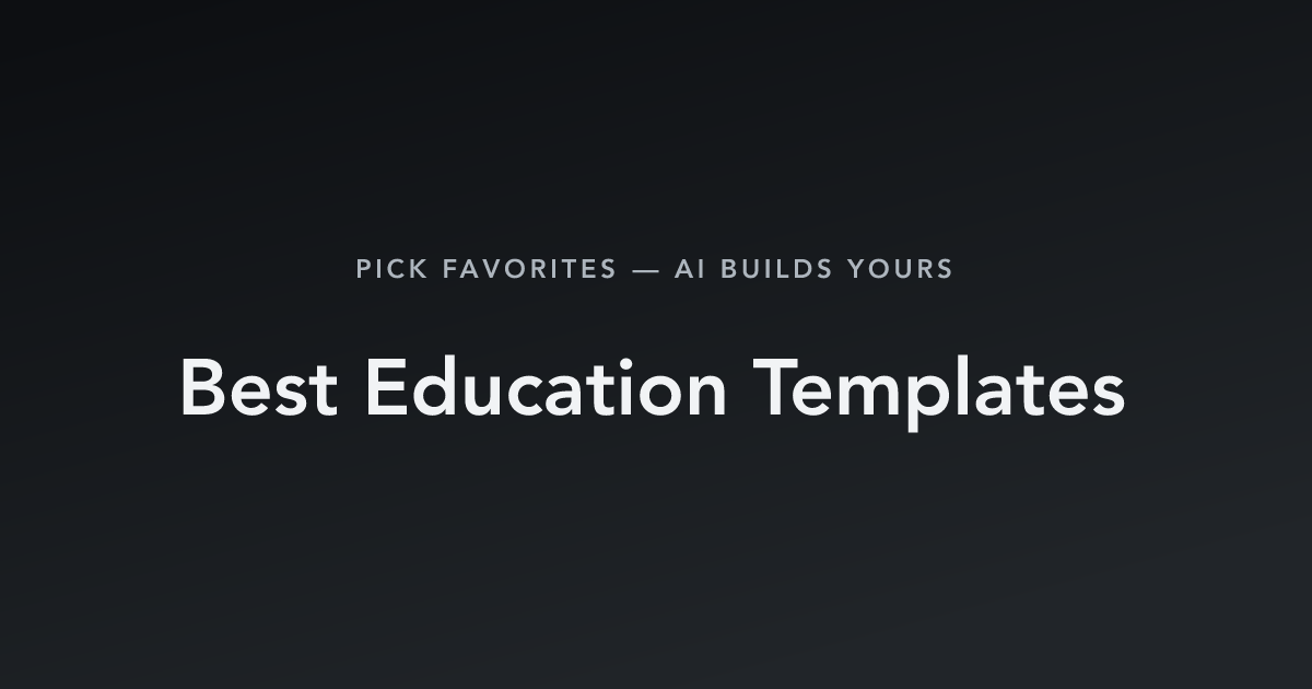 Best Education Templates with count