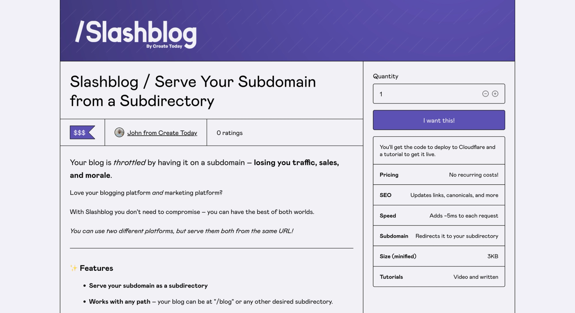 Slashblog Purchase Page