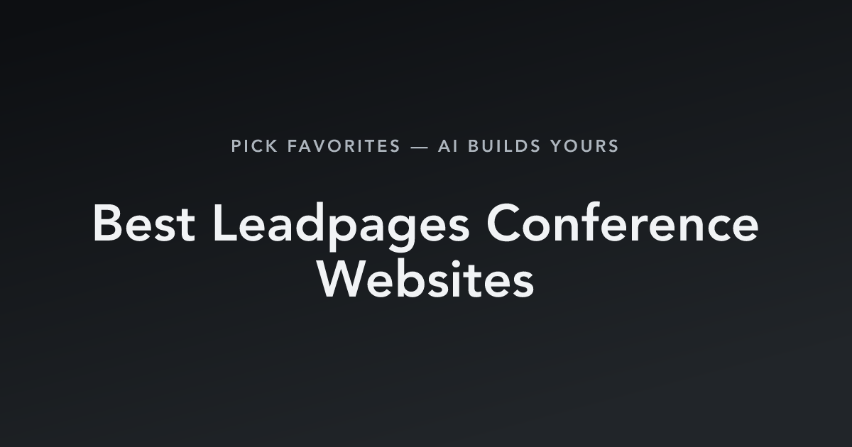 Best Leadpages Conference Websites with count