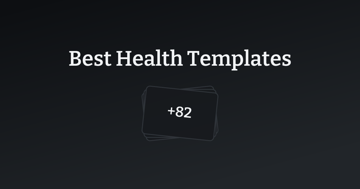 Best Health Templates with count