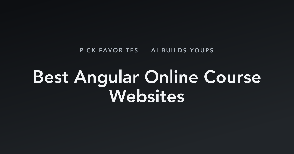 Best Angular Online Course Websites with count