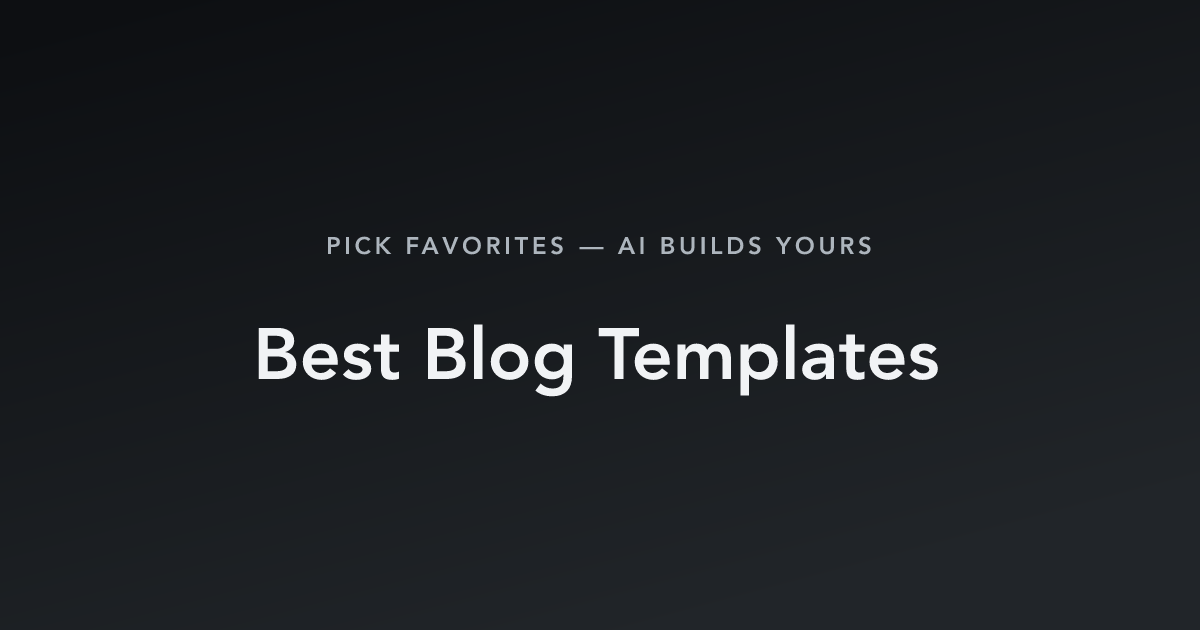 Best Blog Templates with count
