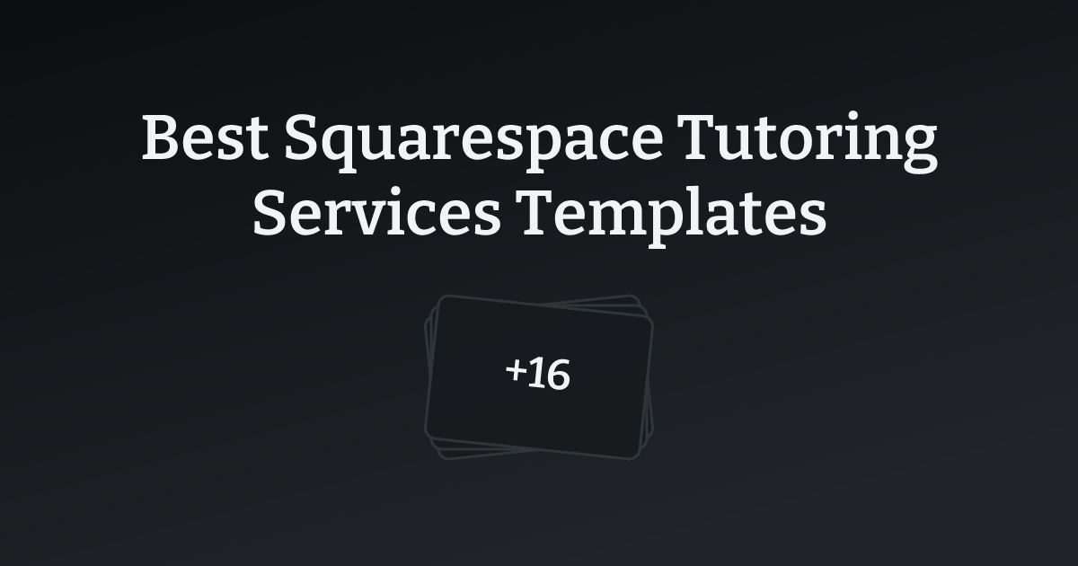 Best Squarespace Tutoring Services Templates with count