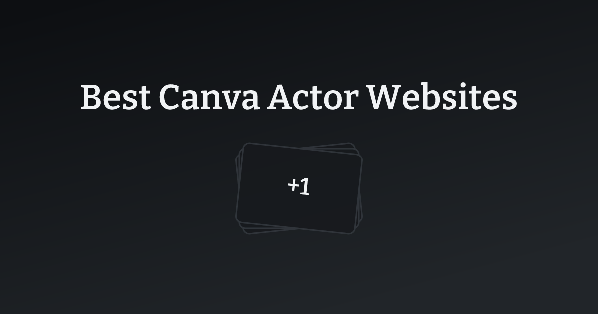 Best Canva Actor Websites with count