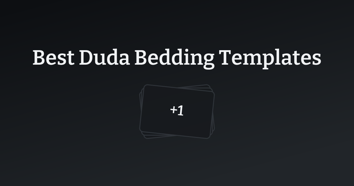 Best Duda Bedding Templates with count