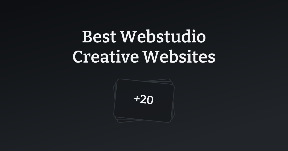 Best Webstudio Creative Websites with count