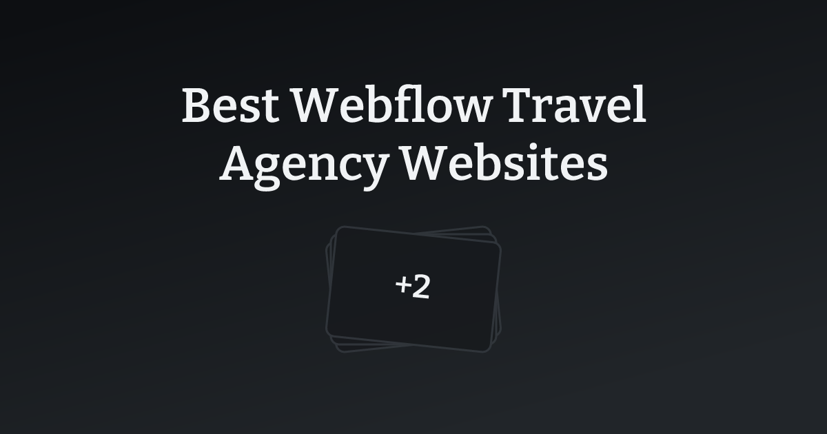 Best Webflow Travel Agency Websites with count