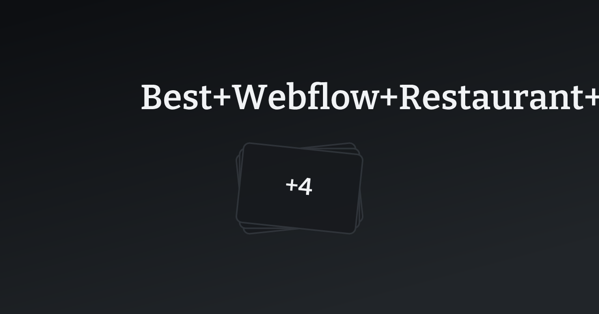 Best Webflow Restaurant Templates with count