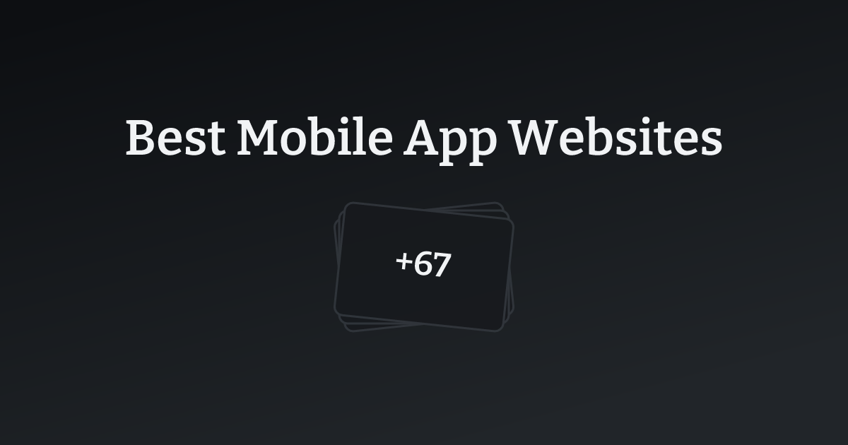 Best Mobile App Websites with count