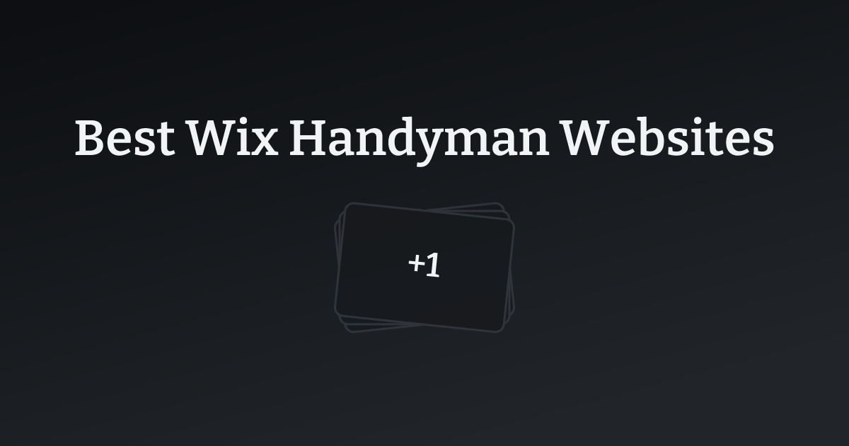 Best Wix Handyman Websites with count