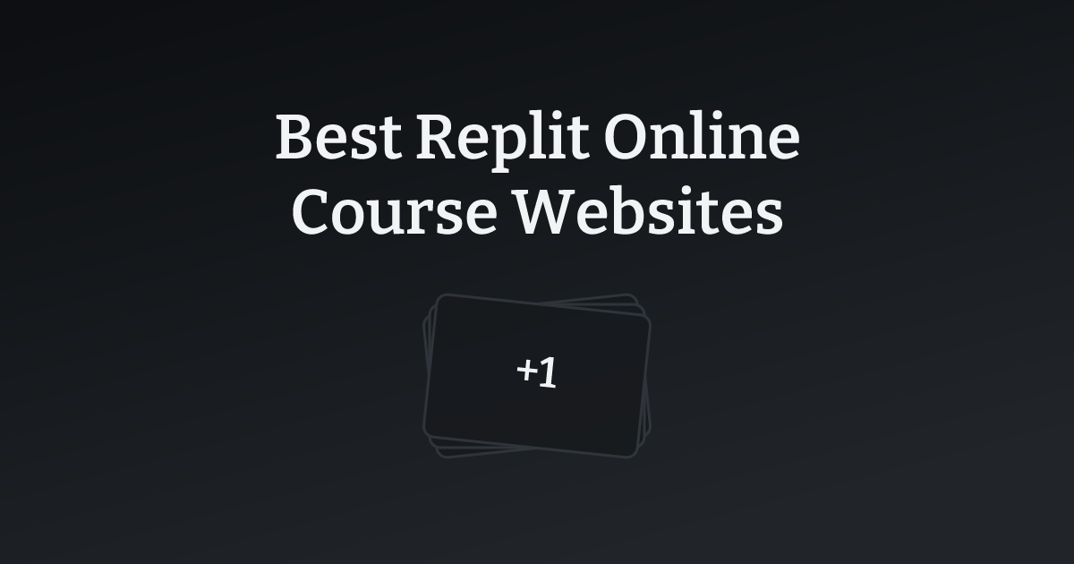 Best Replit Online Course Websites with count