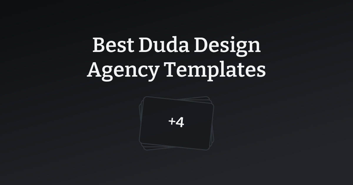 Best Duda Design Agency Templates with count
